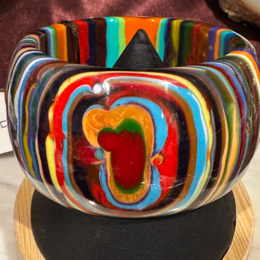 NWT Signed  Layered Resin Sobral Bracelet - Popart Collection